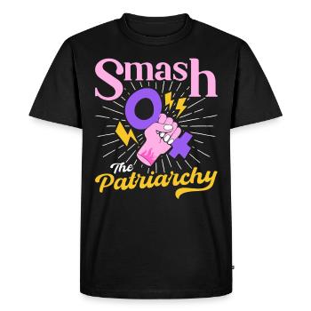Égalité féministe des genres F - T-shirt Premium bio Homme - noir - Devant - Nico (187cm)