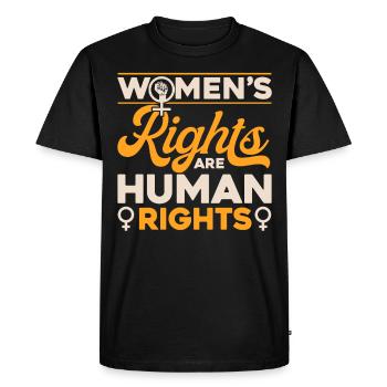 Women's rights Equal rights - Men's Premium Organic T-Shirt - black - Front - Nico (187cm)