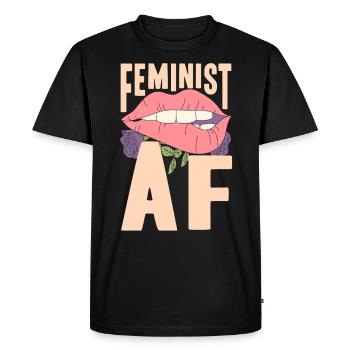 Égalité féministe des genres F - T-shirt Premium bio Homme - noir - Devant - Nico (187cm)