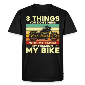 Chopper Moto Motard Moto Cadeau - T-shirt Premium bio Homme - noir - Devant - Nico (187cm)