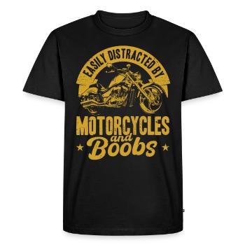 Cadeau Motard Motard Motard Moto Rider - T-shirt Premium bio Homme - noir - Devant - Nico (187cm)