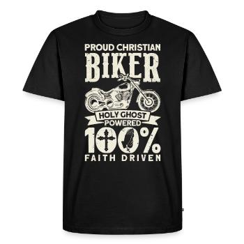 Chopper Christian Faith Gift - T-shirt Premium bio Homme - noir - Devant - Nico (187cm)