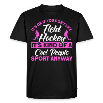 Sports d’équipe Hockey sur gazon Jeu de hockey sur gazon Gesch - T-shirt Premium bio Homme - noir - Devant - Nico (187cm)