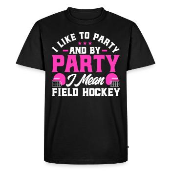 Sports d’équipe Hockey sur gazon Jeu de hockey sur gazon Gesch - T-shirt Premium bio Homme - noir - Devant - Nico (187cm)