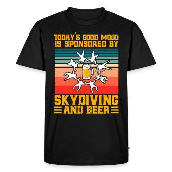 Skydive Skydiver Skydiving Gift - Men's Premium Organic T-Shirt - black - Front - Nico (187cm)