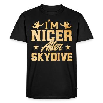 Bodyflying Skydive Skydiving Gift - Men's Premium Organic T-Shirt - black - Front - Nico (187cm)