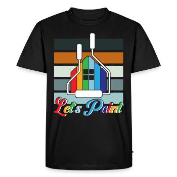 Peintre Commerçant Décorateur Cadeau - T-shirt Premium bio Homme - noir - Devant - Nico (187cm)