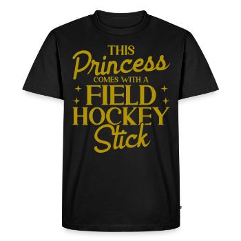 Hockey sur gazon Hockey sur gazon Salles de hockey sur gazon Gesc - T-shirt Premium bio Homme - noir - Devant - Nico (187cm)