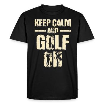 Jouer Golf Golfer Cadeau - T-shirt Premium bio Homme - noir - Devant - Nico (187cm)