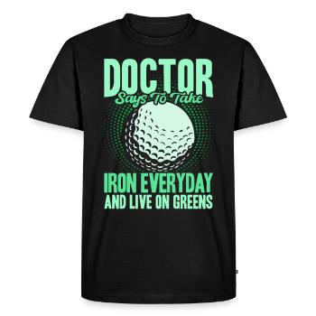 Jouer Golf Golfers Golf Course Cadeau - T-shirt Premium bio Homme - noir - Devant - Nico (187cm)