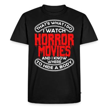 Film d’horreur Slasher Film Creepy Movies Cadeau - T-shirt Premium bio Homme - noir - Devant - Nico (187cm)