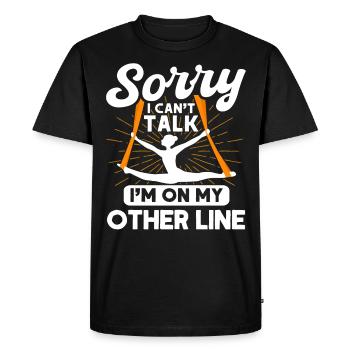 Aerial Acrobats Aerial Yoga Gymnasts Aerial Yoga - Men's Premium Organic T-Shirt - black - Front - Nico (187cm)