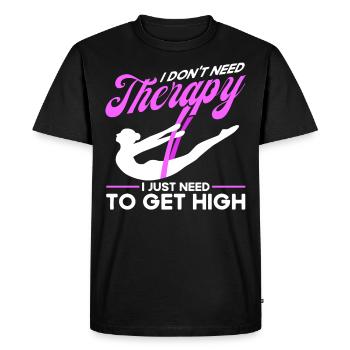 Aerial Silk Aerial Acrobats Aerial Yoga Workout Gesc - Men's Premium Organic T-Shirt - black - Front - Nico (187cm)