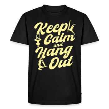 Aerial Yoga Aerial Acrobats Aerial Yoga Gymnasts - Men's Premium Organic T-Shirt - black - Front - Nico (187cm)