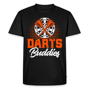 Dartboard Dart Throw Darts Gift - Men's Premium Organic T-Shirt - black - Front - Nico (187cm)