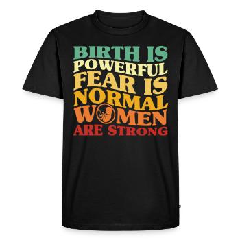 Sage-femme LD Travail Obstétricien Cadeau - T-shirt Premium bio Homme - noir - Devant - Nico (187cm)