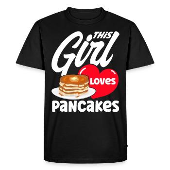 Crêpes Jour Petit déjeuner Crêpes Crêpes Crêpes - T-shirt Premium bio Homme - noir - Devant - Nico (187cm)