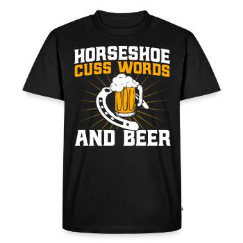 Horseshoe Throwing Horseshoe Throwing Horseshoe Throwing Game - Men's Premium Organic T-Shirt - black - Front - Nico (187cm)