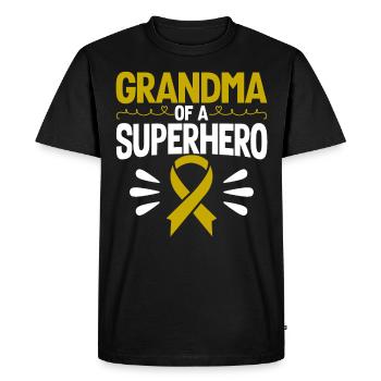 Soutien au cancer infantile Cancer chez les enfants - T-shirt Premium bio Homme - noir - Devant - Nico (187cm)