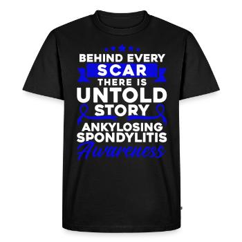 Combattant de la spondylarthrite ankylosante Ankylos spondylarthrite - T-shirt Premium bio Homme - noir - Devant - Nico (187cm)