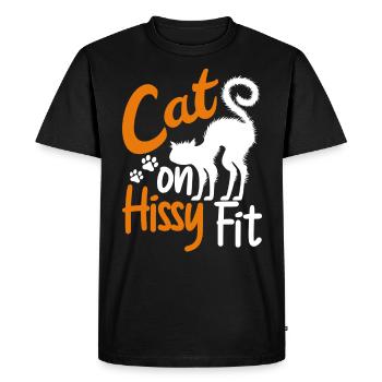 Chat Chat Parents Chats Dictons Cadeau - T-shirt Premium bio Homme - noir - Devant - Nico (187cm)