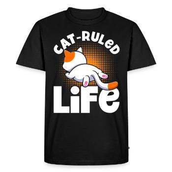 Proverbes de chat Chats Amants Chats Parents - T-shirt Premium bio Homme - noir - Devant - Nico (187cm)