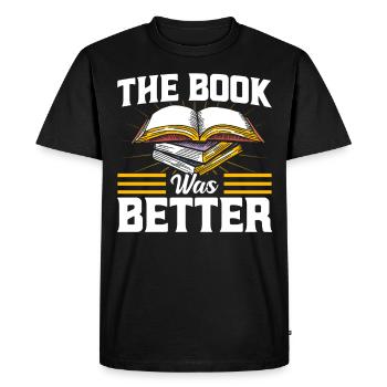 Le livre était un meilleur cadeau de lecture de livre - T-shirt Premium bio Homme - noir - Devant - Nico (187cm)