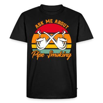 Pipe fumer pipe amateurs de tabac à pipe gesc - T-shirt Premium bio Homme - noir - Devant - Nico (187cm)