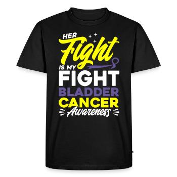 Bladder cancer survivor bladder cancer under - Men's Premium Organic T-Shirt - black - Front - Nico (187cm)
