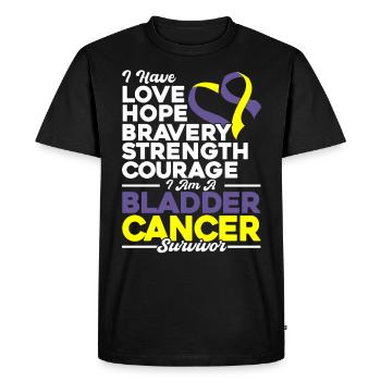 bladder cancer consciousness bladder cancer - Men's Premium Organic T-Shirt - black - Front - Nico (187cm)