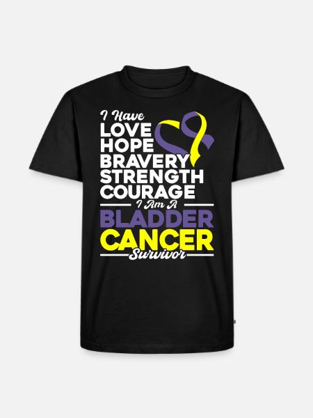 bladder cancer consciousness bladder cancer - Men's Premium Organic T-Shirt - black