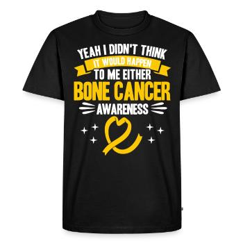 Bone Cancer Fighter Bone Cancer Awareness Knoc - Men's Premium Organic T-Shirt - black - Front - Nico (187cm)