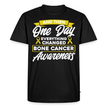 Bone Cancer Support Bone Cancer Fighter Kn - Men's Premium Organic T-Shirt - black - Front - Nico (187cm)