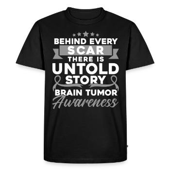 Brain Tumor Fighter Brain Tumor Brain Tumor Survivor Brain Tumor - T-shirt Premium bio Homme - noir - Devant - Nico (187cm)