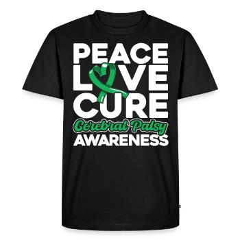 Conscience de la paralysie cérébrale Green Loop Zereb - T-shirt Premium bio Homme - noir - Devant - Nico (187cm)