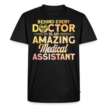 Healthcare Assistant Medical Assistant - Men's Premium Organic T-Shirt - black - Front - Nico (187cm)