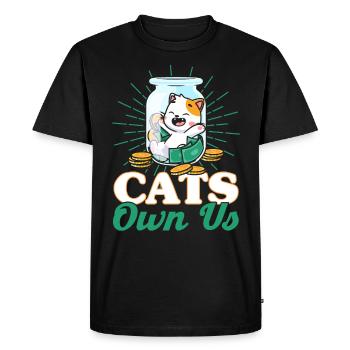 Chat Dictons Chat Chat Amoureux Cadeau - T-shirt Premium bio Homme - noir - Devant - Nico (187cm)