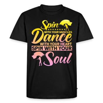 Danse avec ton cœur Flag Guard Gift - T-shirt Premium bio Homme - noir - Devant - Nico (187cm)