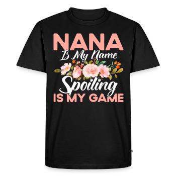 Grand-mère est mon nom Cocooning est mon jeu Grand-mère Ges - T-shirt Premium bio Homme - noir - Devant - Nico (187cm)