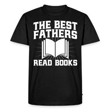 The Best Fathers Read Books Read Book Gift - Men's Premium Organic T-Shirt - black - Front - Nico (187cm)