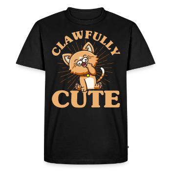 Chats amoureux chats parents chats dictons - T-shirt Premium bio Homme - noir - Devant - Nico (187cm)