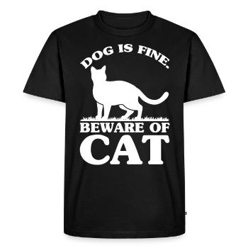 Chat Parents Chat Chats Dictons Cadeau - T-shirt Premium bio Homme - noir - Devant - Nico (187cm)