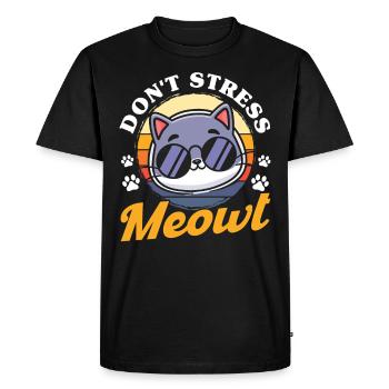 Proverbes de chat Chats Amants Chats Parents - T-shirt Premium bio Homme - noir - Devant - Nico (187cm)