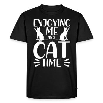 Chat parents chats dictons chat cadeau - T-shirt Premium bio Homme - noir - Devant - Nico (187cm)