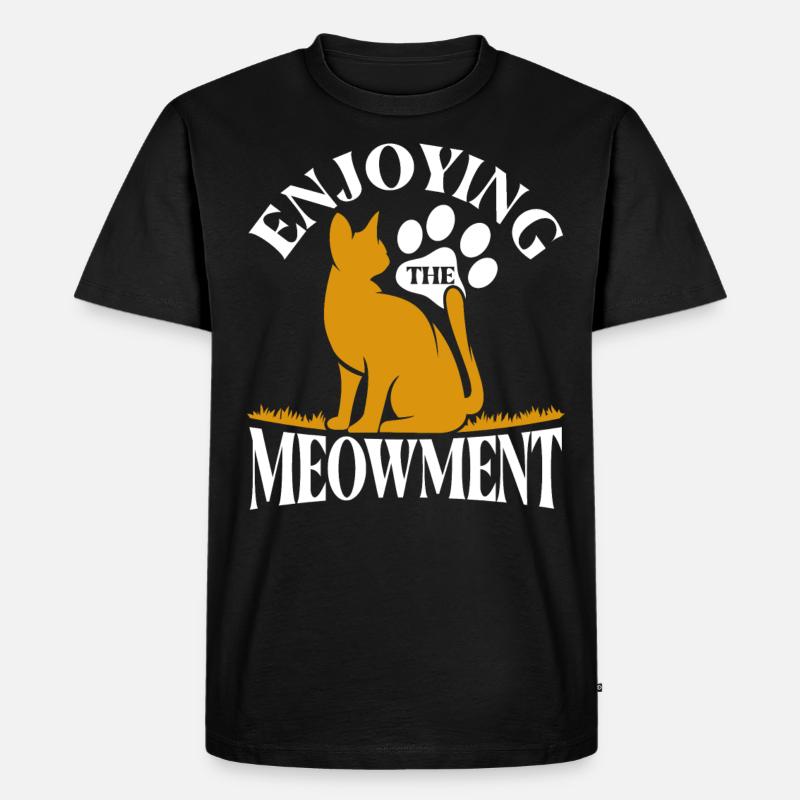 Katze Katzeneltern Katzen Sprüche Geschenk - Männer Premium Bio T-Shirt - Schwarz