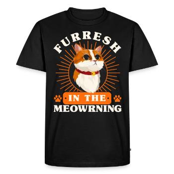 Proverbes de chat Chats Amants Chats Parents - T-shirt Premium bio Homme - noir - Devant - Nico (187cm)