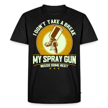 The spray gun needs a break Car paint run - Men's Premium Organic T-Shirt - black - Front - Nico (187cm)