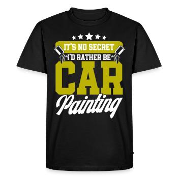 Je préfère peindre des voitures peinture de voiture Ge - T-shirt Premium bio Homme - noir - Devant - Nico (187cm)