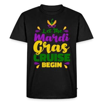 Que la croisière Mardi Gras commence Mardi Gra - T-shirt Premium bio Homme - noir - Devant - Nico (187cm)