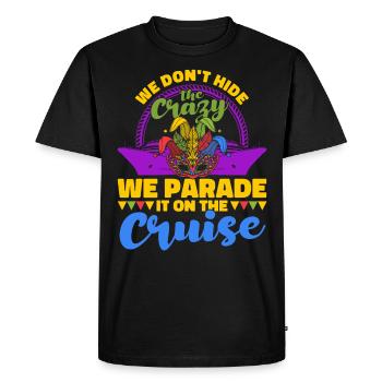 Célébrez la folie lors de la croisière Mardi G - T-shirt Premium bio Homme - noir - Devant - Nico (187cm)